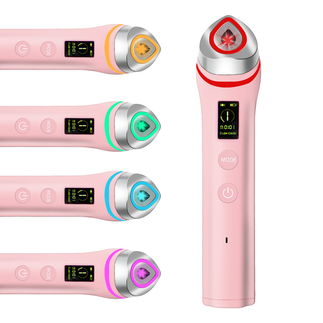 Dispositivo Facial Ultrasónico con Terapia de Luz Roja