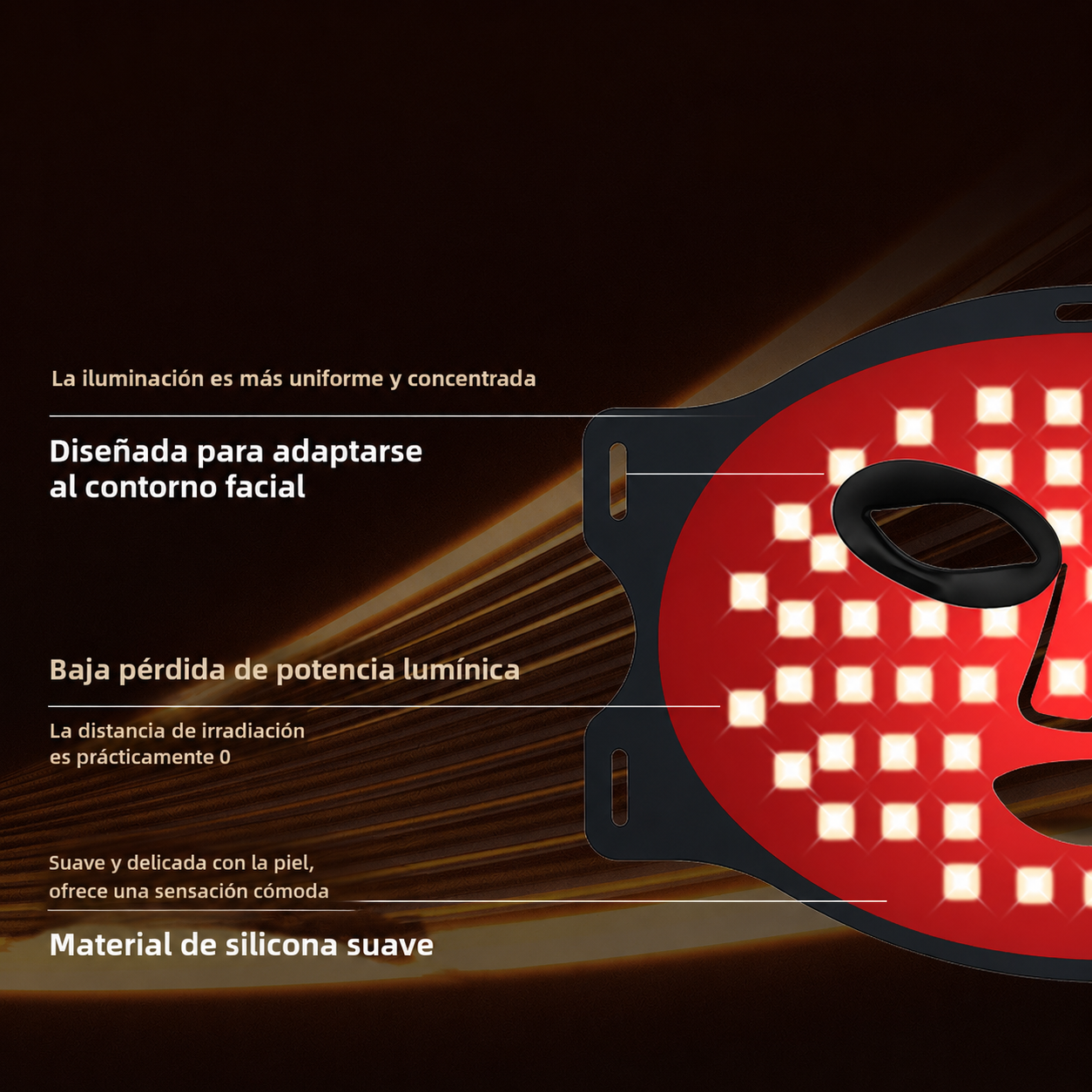 Mascara Luz Led multicolor
