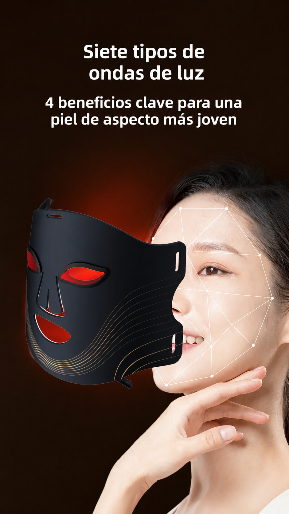 Mascara Luz Led multicolor