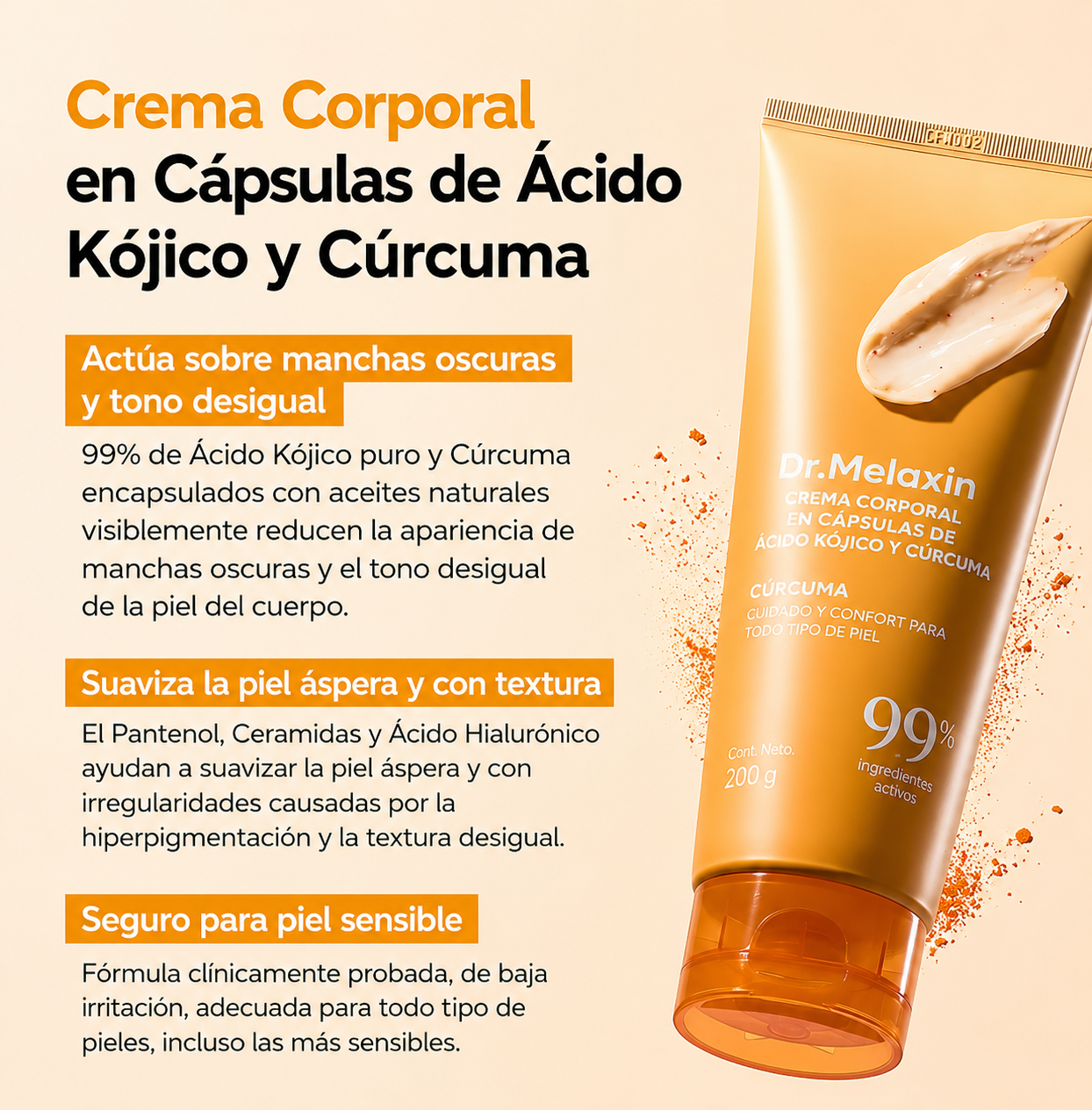 Serum Corporal con Acido Kójico y Curcuma